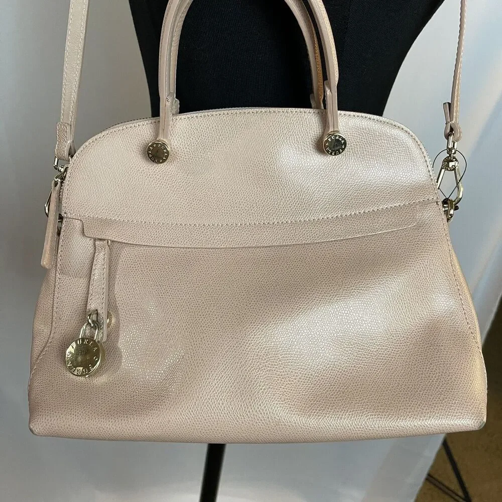Furla Piper M Handbag Shoulder Bag 2Way Crossbody Leather Pink G5996
